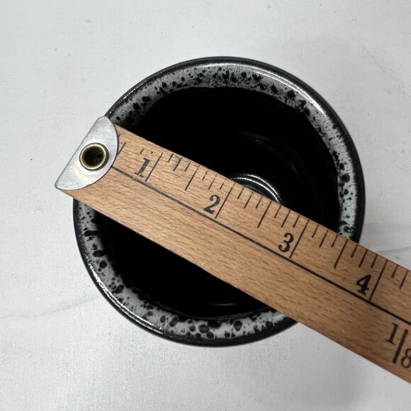 Sunset Hill Stoneware  Black Gray Fort Pitt Museum Glazed Pencil Holder Mug - Picture 7 of 7